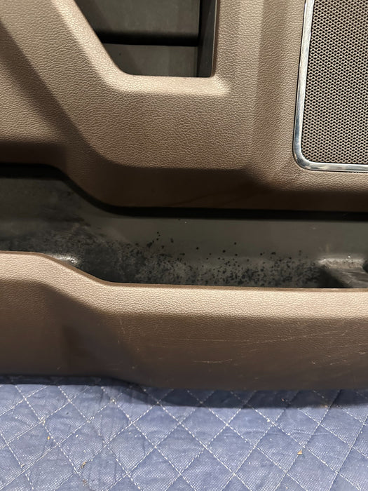 2017-2019 FORD F250 F350 F450 KING RANCH BROWN FRONT LEFT DOOR PANEL OEM *FLAWS*