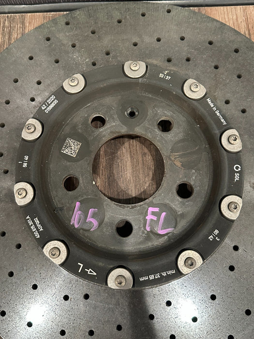 2021 AUDI R8 FRONT DRIVER LEFT CARBON CERAMIC BRAKE ROTOR OEM 4S0.615.301.A