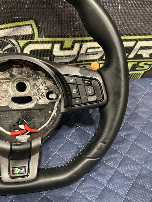 2015-2020 JAGUAR F TYPE R STEERING WHEEL FLAT BOTTOM EX53 3F563 AFE8PVJ ~READ!!~