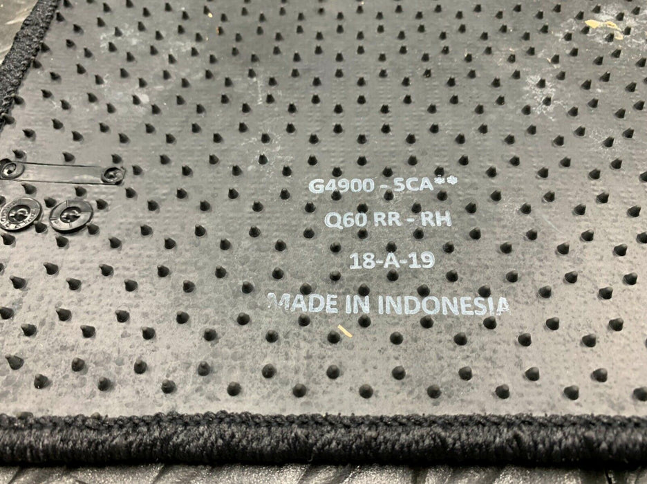 2017-2019 INFINITI Q60 OEM REAR PASSENGER FLOOR MAT