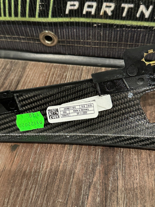 2021 AUDI R8 GAUGE CLUSTER LEFT RIGHT CARBON FIBER TRIM PAIR OEM *READ/SCUFFS*