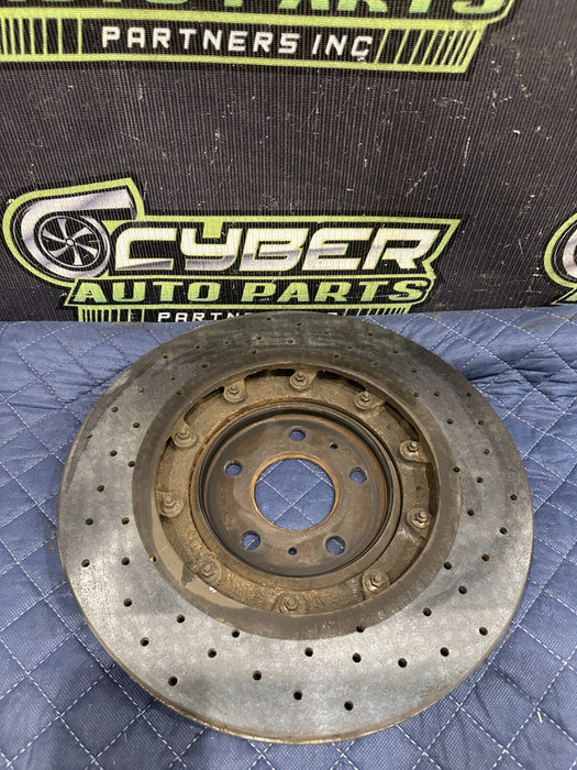 2014 AUDI R8 REAR RIGHT PASSENGER CARBON CERAMIC BRAKE ROTOR OEM 420 615 602 F