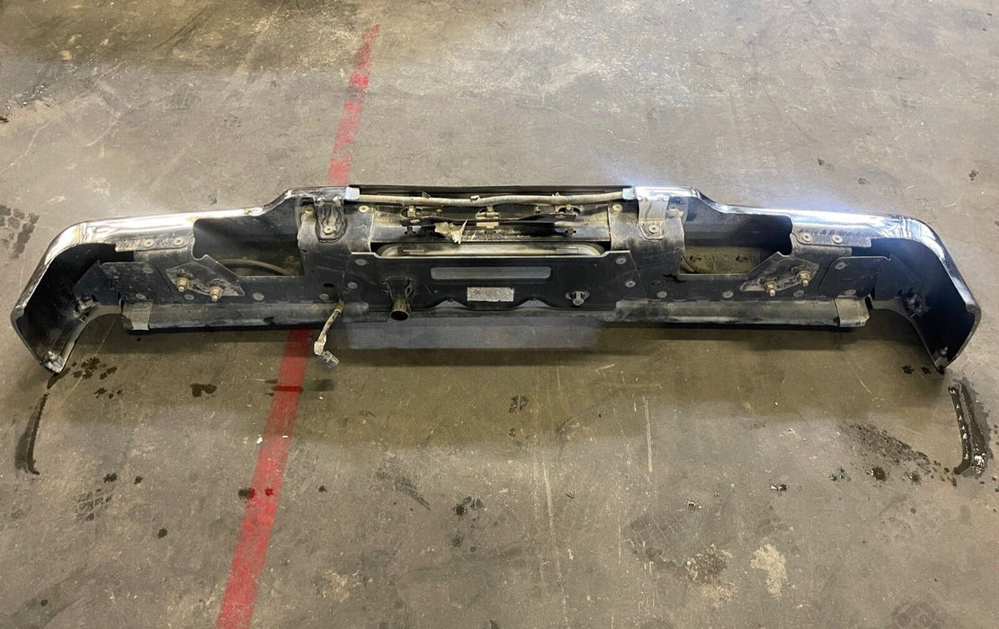 2017-2019 FORD F250 F350 COMPLETE CHROME REAR BUMPER W SENSOR HARNESS OEM