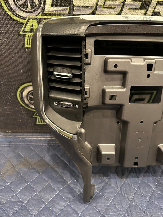 2024 DODGE RAM 3500 LARAMIE DASHBOARD 12' SCREEN DARK WOOD BEZEL W VENTS OEM