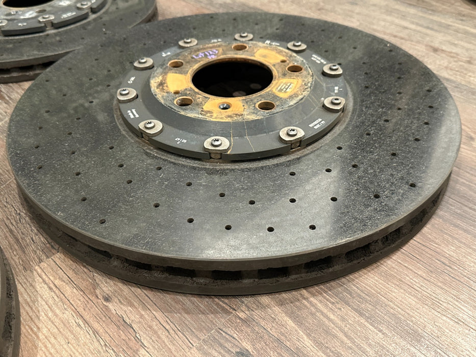 2018-2024 LAMBORGHINI URUS FRONT REAR CARBON CERAMIC BRAKE ROTORS SET OEM