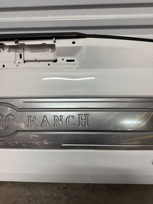 2020 2022 FORD F250 F350 F450 PLATINUM STAR WHITE TAILGATE TAILGATE OEM ~DAMAGE~