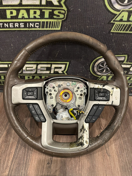 2017-2019 FORD F250 F350 F450 KR STEERING WHEEL W ADAPTIVE CRUISE OEM *3,10-12*
