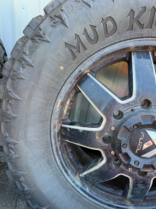 FORD F350 DRW DUALLY FUEL MAVERICK 20" WHEELS 37" MUDKICKER TIRES 8X200