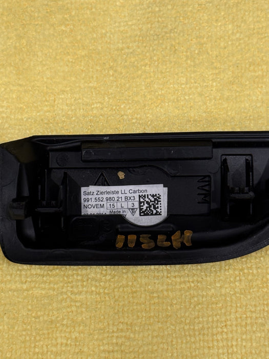 2014 PORSCHE 911 TURBO S 991 CARBON FIBER LEFT DASH BOARD TRIM OEM 99155298021