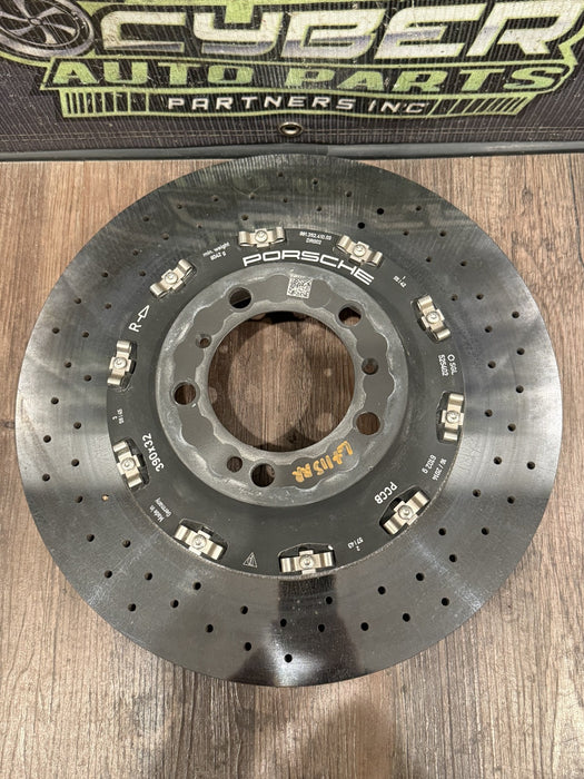 2014 PORSCHE 911 TURBO S 991 FACTORY PCCB REAR RIGHT CARBON CERAMIC BRAKE ROTOR