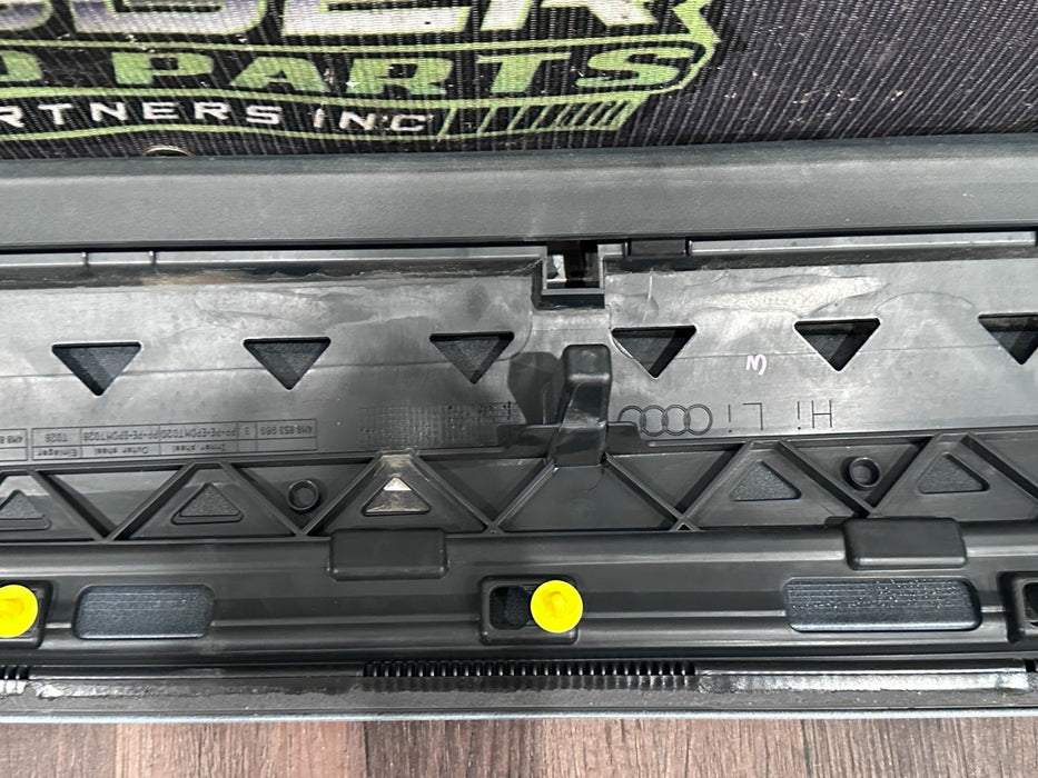 2020 AUDI RS Q8 REAR LEFT LOWER DOOR MOLDING CARBON FIBER TRIM OEM 4M8 853 969 D