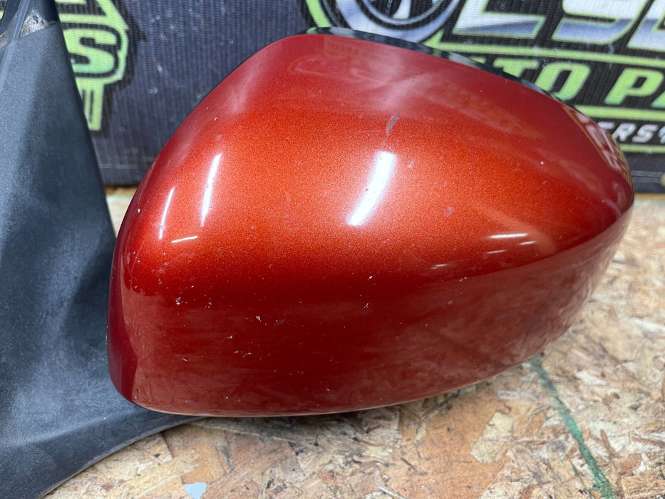 2009-2020 NISSAN 370Z DRIVER SIDE LH HEATED DOOR MIRROR MAGMA RED OEM