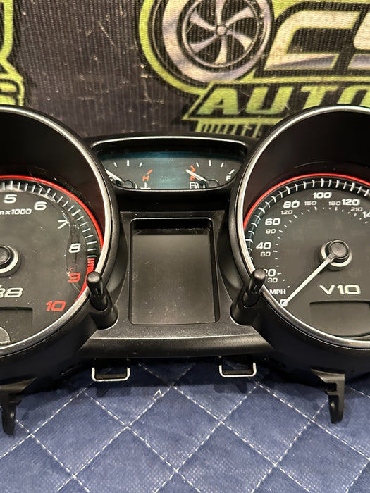 2014 AUDI R8 V10 SPEEDOMETER AUTO INSTRUMENTAL GAUGE CLUSTER OEM ~READ~