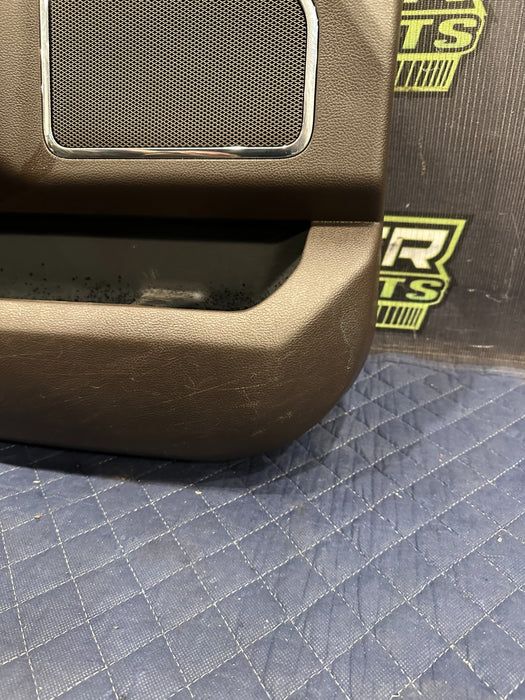 2017-2019 FORD F250 F350 F450 KING RANCH BROWN FRONT LEFT DOOR PANEL OEM *FLAWS*