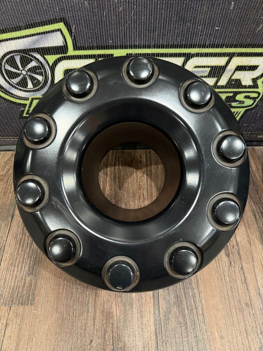 2017-2019 FORD F250 F350 F450 BLACK WHEEL HUB CAPS OEM *READ/CHIPS*