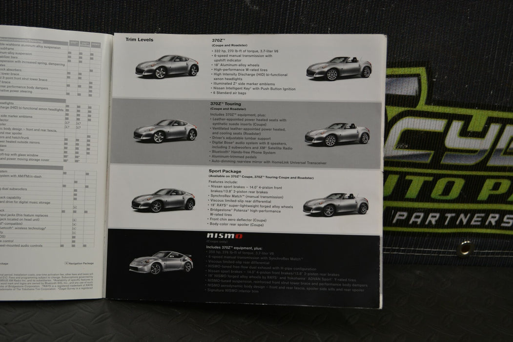 2011 370Z NISMO BROCHURE OEM MANUAL