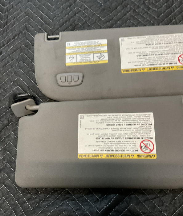 2017-2019 FORD F250 F350 F450 LEFT & RIGHT GRAY SUN VISORS OEM~MINOR STAINS~