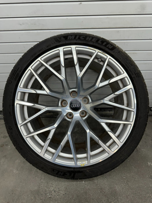 2017 AUDI R8 REAR RIM WHEEL TIRE 305/30 20X11 OEM *CURBRASH/WEAR 8-14*