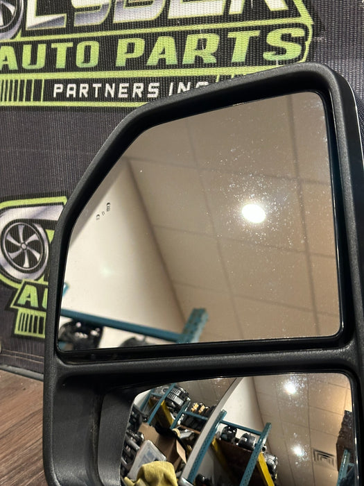 2023-2024 FORD F350 LEFT DRIVER CHROME CAP TOW MIRROR W CAMERA OEM