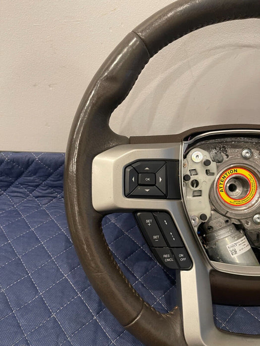 2017-2019 FORD F250 F350 KING RANCH STEERING WHEEL *NO FAULTS NO CODES OEM *WEAR
