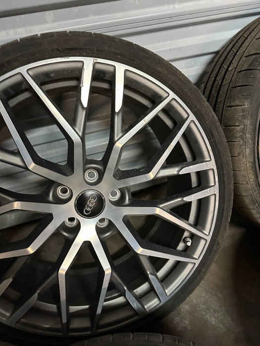 2017 2018 AUDI R8 20X8.5 5X112 20X11 FRONT REAR RIMS WHEELS SET ~CURBRASH~