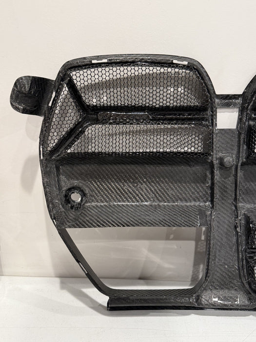 2024 BMW M3 M4 G80 G82 FRONT BUMPER CARBON FIBER GRILLE *CRACK/SCUFFS PICS 5-9*