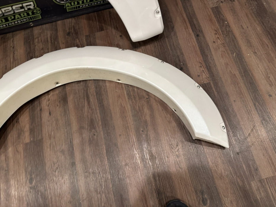 2017 2018 2019 FORD F350 FRONT REAR LEFT RIGHT WHITE FENDER FLARE SET OEM
