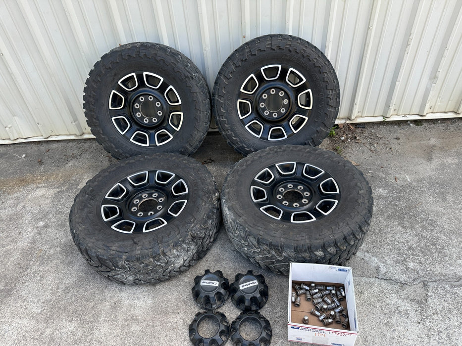 2024 FORD F250 F350 PLATINUM FACTORY WHEELS RIMS SET 20X8 20" PC3C 1007 HA OEM