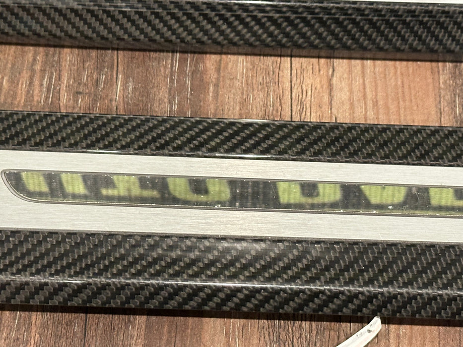 2021 AUDI R8 INTERIOR CARBON FIBER LEFT RIGHT KICK SCUFF PLATES OEM *READ*