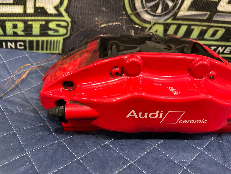 2021 AUDI R8 REAR LEFT RED CARBON CERAMIC BRAKE CALIPER OEM ~READ!!~
