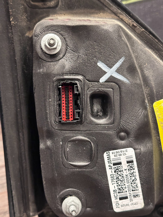 2017-2019 FORD F250 F350 F450 DRIVER LEFT CHROME CAP TOW MIRROR OEM *WEAR 12,14*