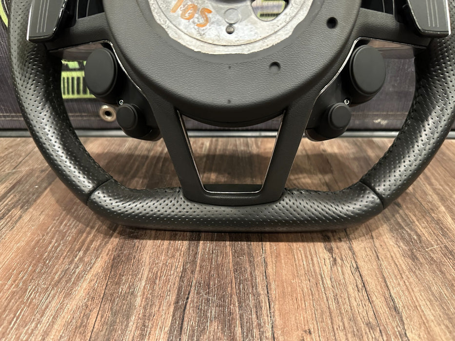 2021 AUDI R8 LEATHER STEERING WHEEL W PADDLE SHIFTERS OEM *COSTMETIC FLAWS/READ*