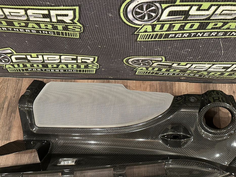 2014 AUDI R8 CARBON FIBER ENGINE BAY SET OEM (4 PC) INTAKE COVERS & SIDE PANELS