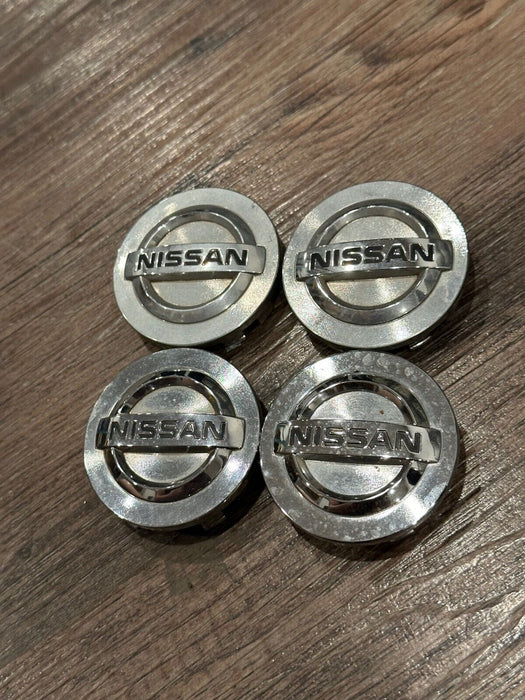 2015 NISSAN 370Z SPORT WHEEL RIM CENTER CAPS (4) SILVER OEM 2009-2020