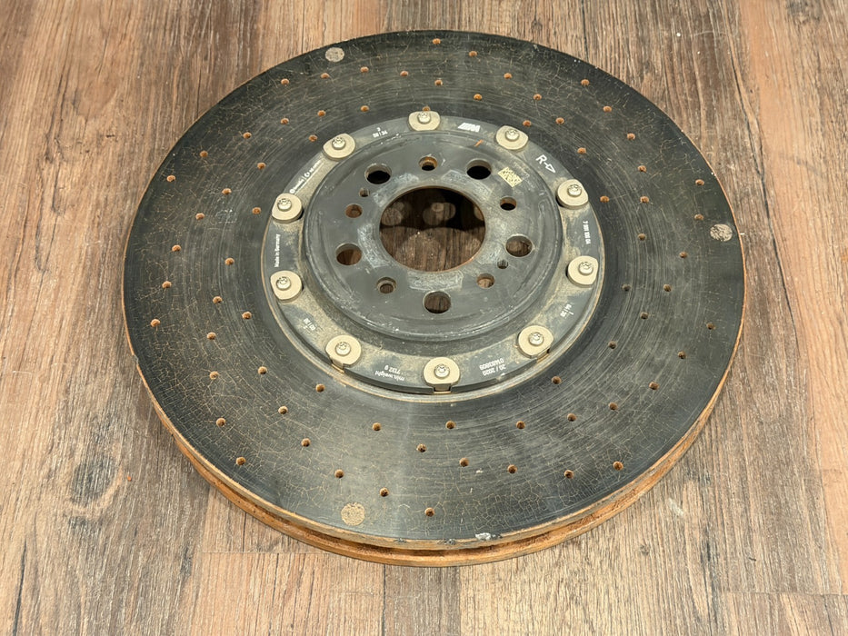 2021 BMW M8 M5 CARBON CERAMIC BREMBO ROTOR FRONT RIGHT OEM 5K MILE *CHIPS/SCRAPE