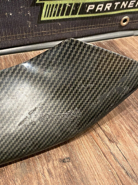 2018 BMW M3 COMP FRONT RIGHT CARBON FIBER CORNER SPLITTER COVER OEM DAMAGED/READ