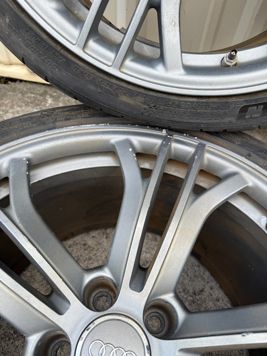 2014 AUDI R8 V10 PLUS OEM FACTORY WHEELS RIMS TIRES 8.5X19 11X19 420601025AS