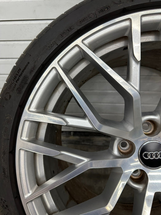 2017 AUDI R8 REAR RIM WHEEL TIRE 305/30 20X11 OEM *CURBRASH/WEAR 8-14*