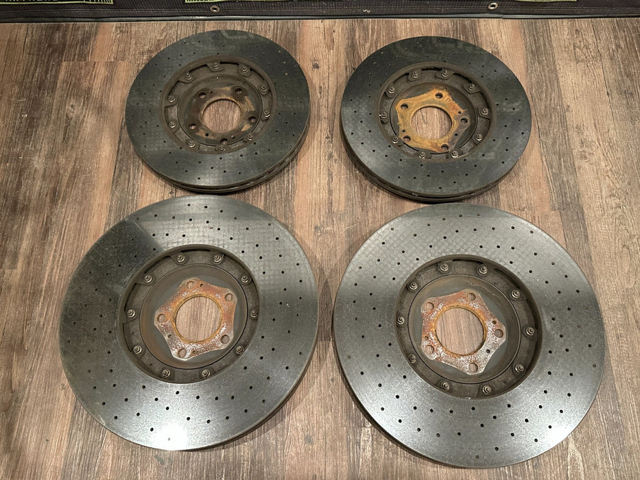2018-2024 LAMBORGHINI URUS FRONT REAR CARBON CERAMIC BRAKE ROTORS SET OEM