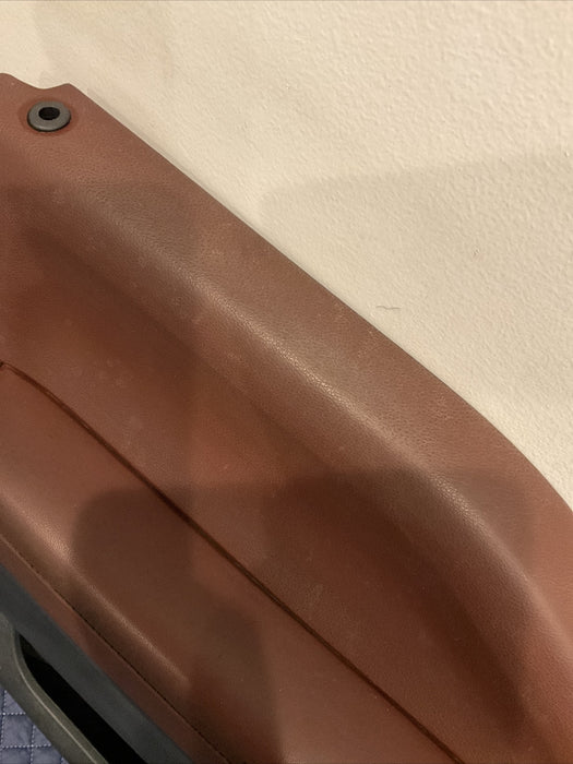 2017-22 FORD F450 PLATINUM FRONT DRIVER DARK MARSALA DOOR PANEL~COSMETIC DAMAGE~