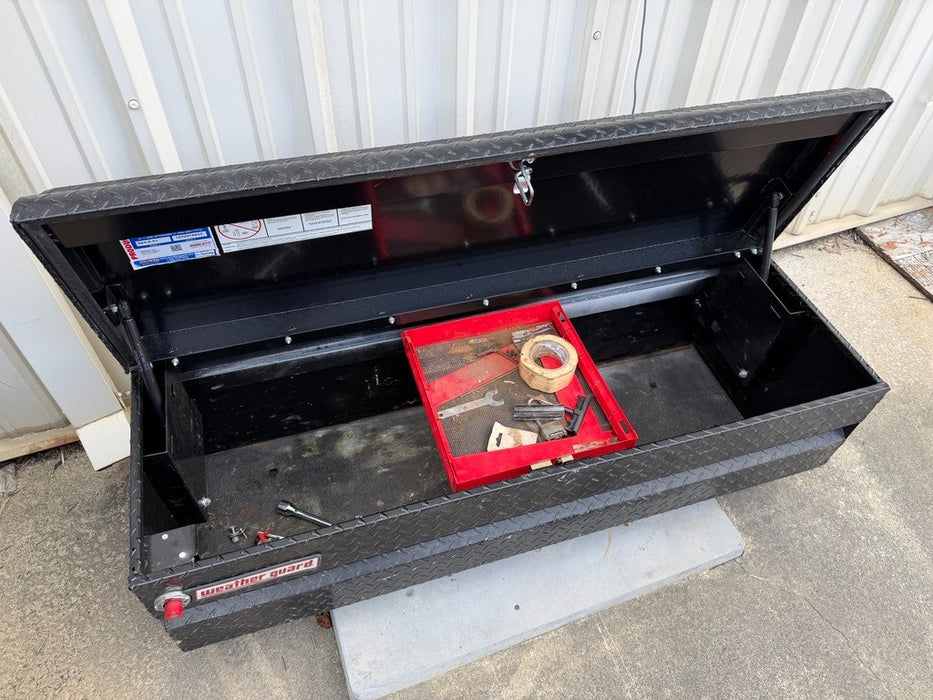 Weather guard 55” aluminum all purpose chest truck bed toolbox
