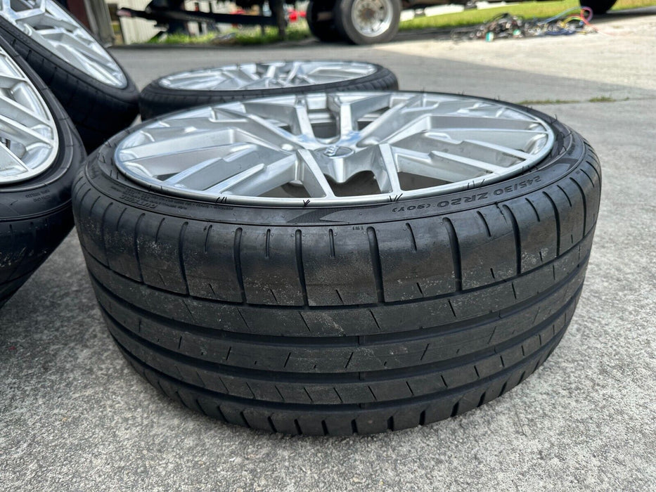 2017 2018 AUDI R8 OEM RIMS 20X11 20X8.5 WHEELS PIRELLI P ZERO TIRES 4S0601025S