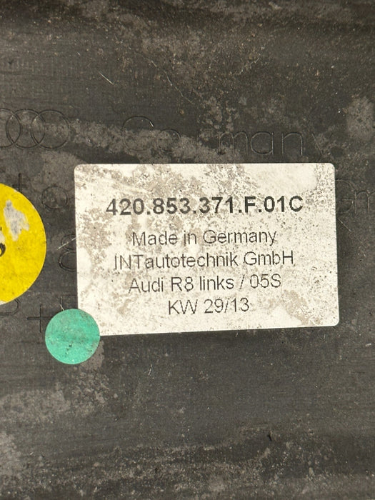 2014 AUDI R8 FRONT LEFT DRIVER ILLUMINATED KICK SCUFF SILL PLATE OEM *BURN*