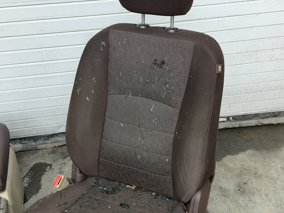 2015 RAM 2500 SLT FRONT SEATS PAIR LEFT RIGHT CENTER CONSOLE OEM CLOTH *BURN*