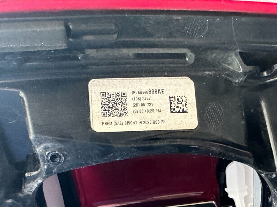 2019-2022 RAM 2500 3500 PASSENGER RIGHT TAIL LIGHT LED W/ BLIND SPOT 68446838AE