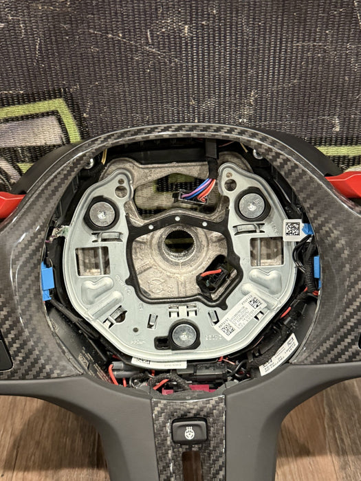 2024 BMW M3 M4 G80 G82 STEERING WHEEL W CARBON FIBER & PADDLE SHIFTERS OEM *#14*