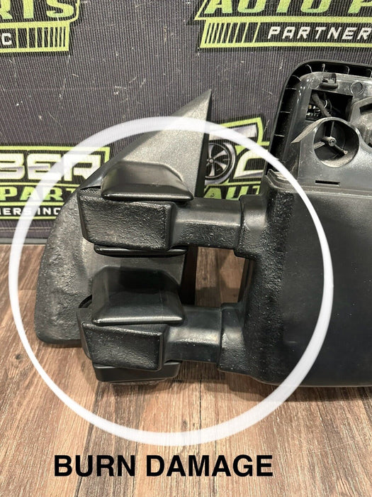 2017-19 FORD F250 F350 F450 LEFT TOW MIRROR W CAMERA OEM *BURN DAMAGE/SCUFFS*