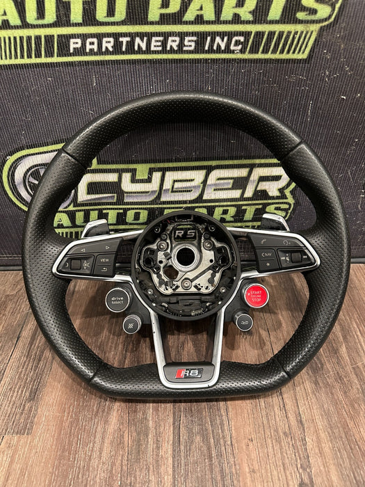 2021 AUDI R8 LEATHER STEERING WHEEL W PADDLE SHIFTERS OEM *COSTMETIC FLAWS/READ*