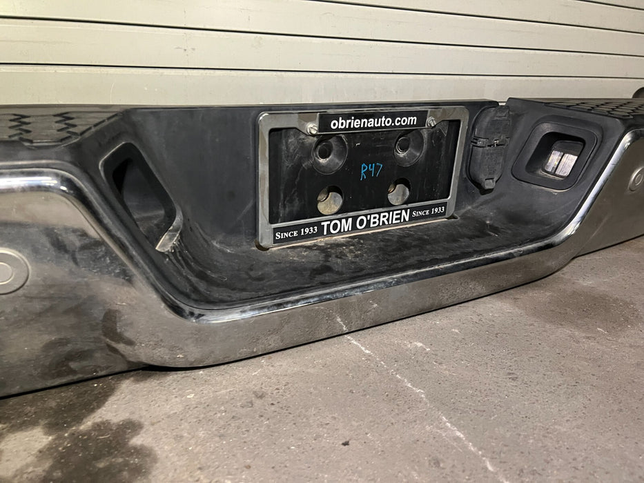 2017 RAM 2500 3500 LARAMIE CHROME REAR BUMPER W/ SENSORS OEM 2013-2018