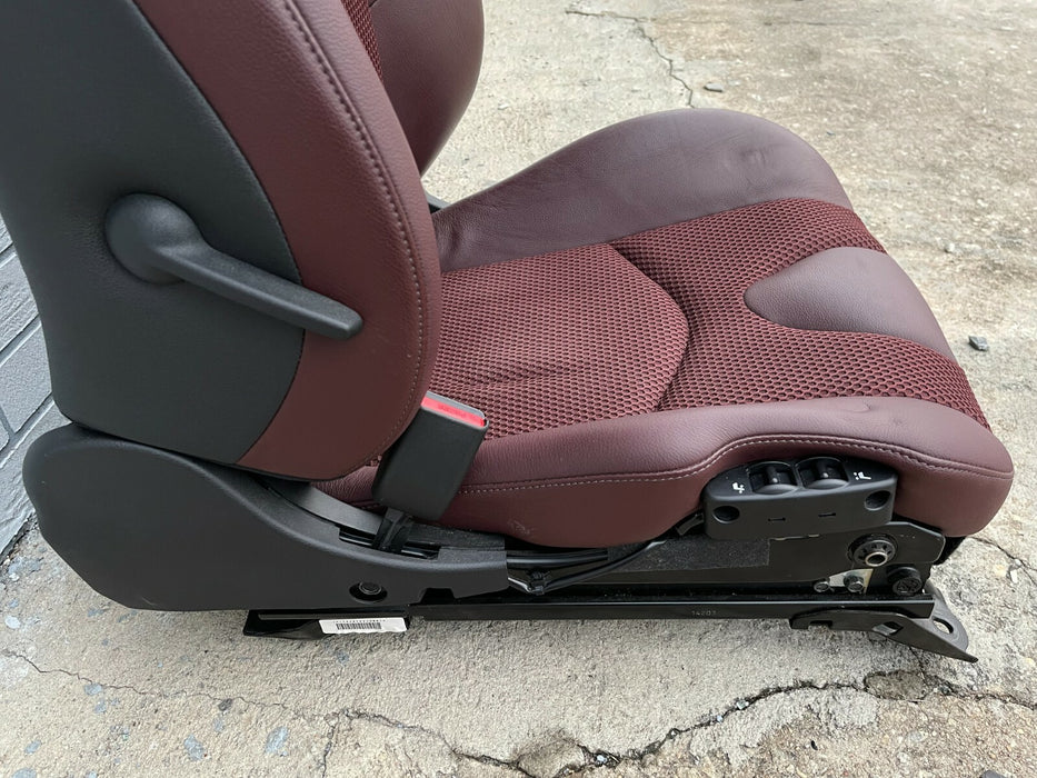 2014 NISSAN 370Z CONVERTIBLE FRONT DRIVER SEAT HEATED/COOLED BURGUNDY OEM 09-20